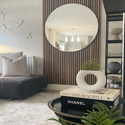 Akoestische wandpanelen - 300 x 60 cm - Walnoot Eiken - Lattenwand - Akupanel